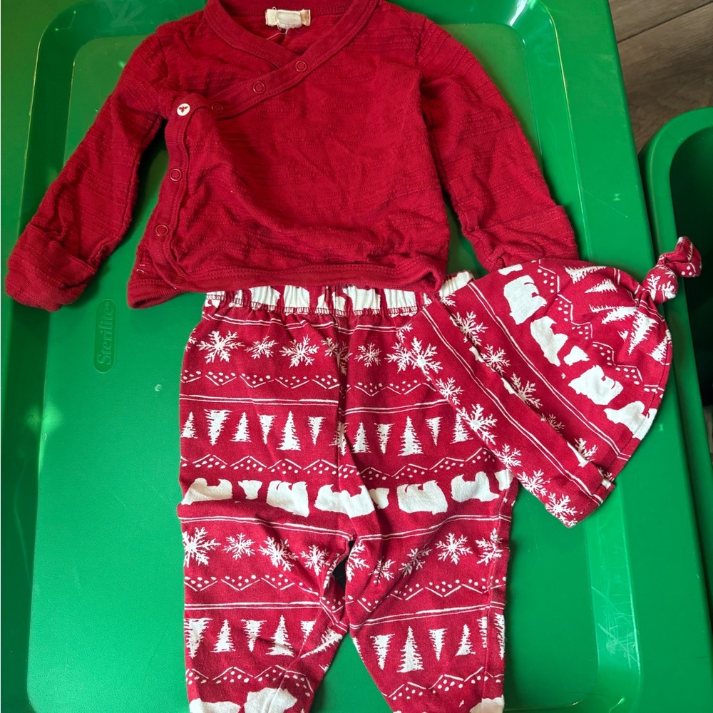 Burt's Bees Red Baby Outfit